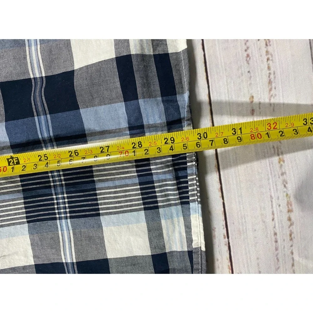Banana Republic Multicolor Shirt Men's L Plaid Slim Fit Short Sleeve Button-Up
